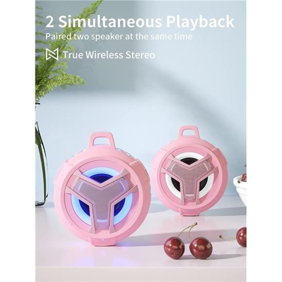 Bluetooth Shower Speaker, IPX7 Waterproof Portable Wireless Small Speakers - Picture 2 of 5